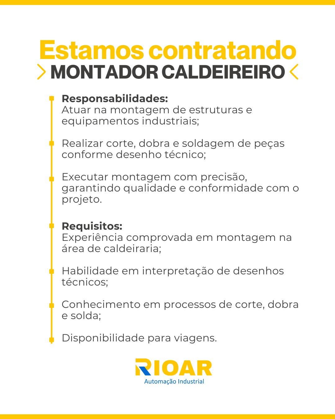 Vaga – Montador Caldeireiro